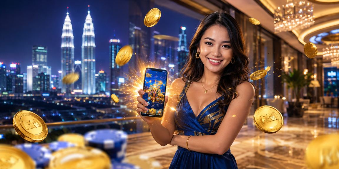 Pemain menggunakan aplikasi kasino 1902 di Kuala Lumpur untuk bermain Baccarat mudah alih